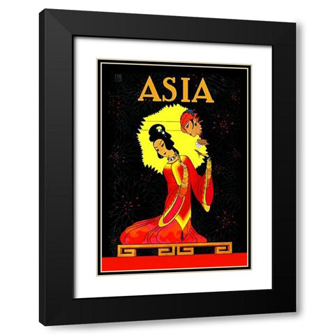 The Princess Badoura with Title, 1926 Black Modern Wood Framed Art Print with Double Matting by McIntosh, Frank