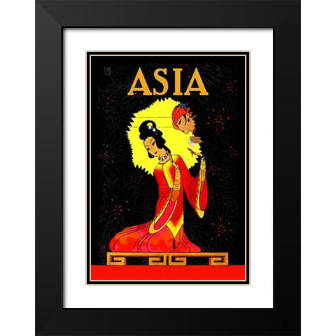The Princess Badoura with Title, 1926 Black Modern Wood Framed Art Print with Double Matting by McIntosh, Frank