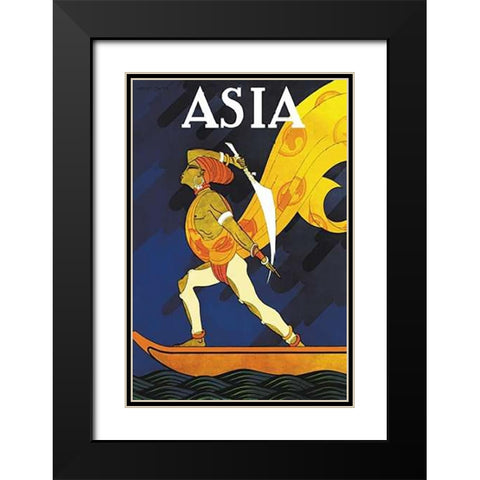 The Bark of the False Caliph with Title, 1926 Black Modern Wood Framed Art Print with Double Matting by McIntosh, Frank