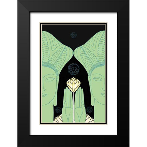 Jade Goddess Images, 1927 Black Modern Wood Framed Art Print with Double Matting by McIntosh, Frank