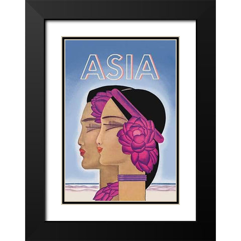 Starlight - Tahiti, 1928 Black Modern Wood Framed Art Print with Double Matting by McIntosh, Frank