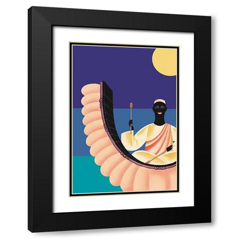 African Rhythm, 1930 Black Modern Wood Framed Art Print with Double Matting by McIntosh, Frank