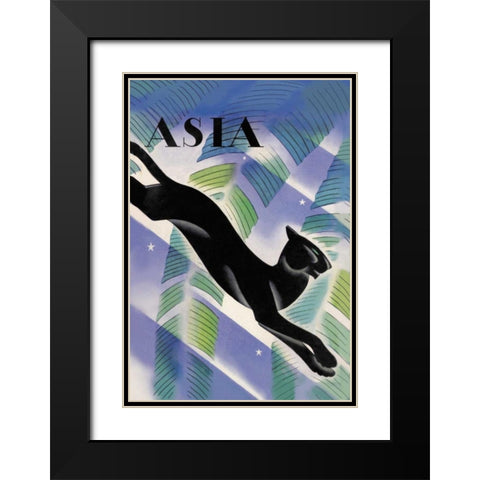 Malayan Night, 1931 Black Modern Wood Framed Art Print with Double Matting by McIntosh, Frank