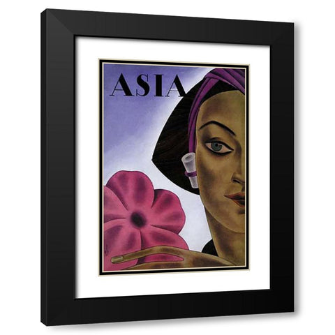 Sumatran Mode in Millinery with Title, 1931 Black Modern Wood Framed Art Print with Double Matting by McIntosh, Frank
