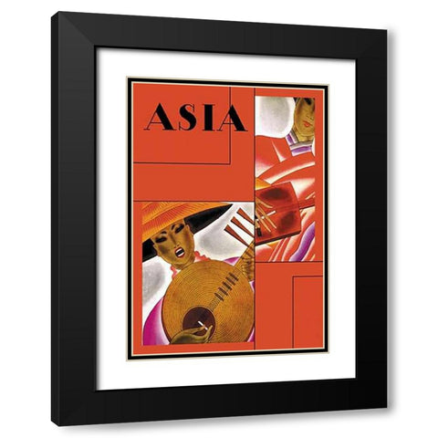 Japanese InstMapsent Player with Title, 1931 Black Modern Wood Framed Art Print with Double Matting by McIntosh, Frank
