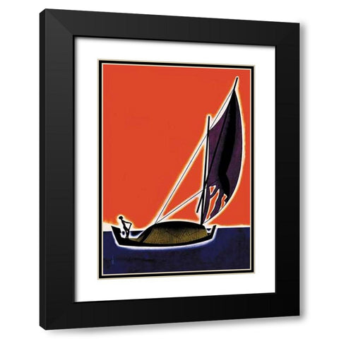 On One of the Seven Seas, 1931 Black Modern Wood Framed Art Print with Double Matting by McIntosh, Frank