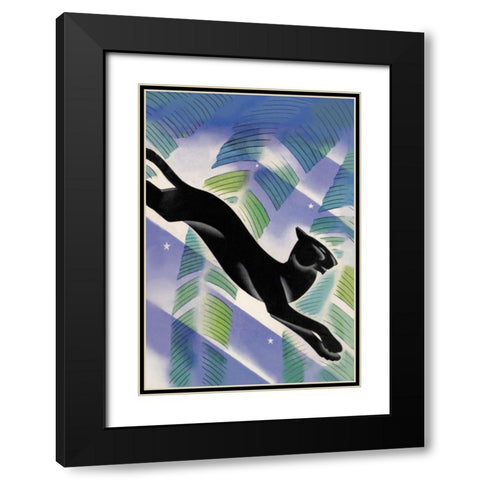 Malayan Night, 1931 Black Modern Wood Framed Art Print with Double Matting by McIntosh, Frank