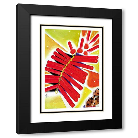 Chinese Fire Crackers, 1932 Black Modern Wood Framed Art Print with Double Matting by McIntosh, Frank