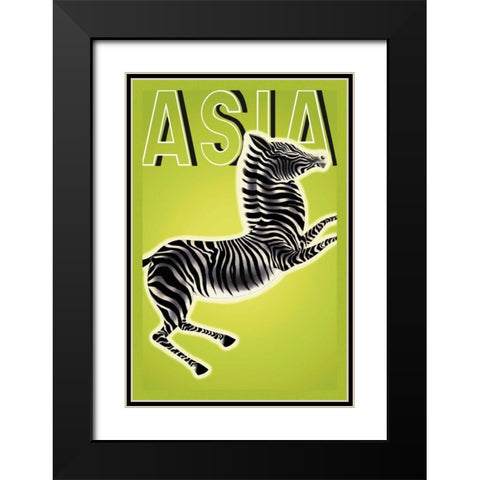Zebra with Title, 1933 Black Modern Wood Framed Art Print with Double Matting by McIntosh, Frank