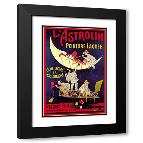 LAstrolin Peinture Laquee Black Modern Wood Framed Art Print with Double Matting by Oge, Eugene