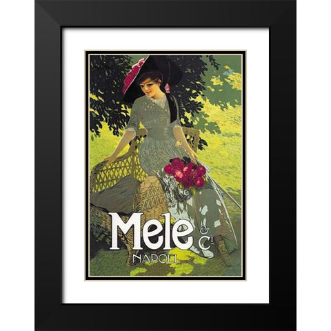 Lady in Green, 1914 Black Modern Wood Framed Art Print with Double Matting by Terzi, Aleardo