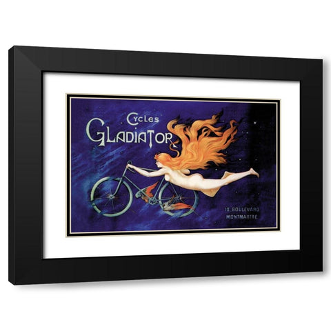 Cycles Gladiator, 1895 Black Modern Wood Framed Art Print with Double Matting by Unknown
