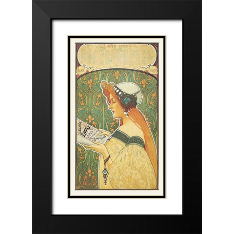 Lithografia Bobes, 1900 Black Modern Wood Framed Art Print with Double Matting by Unknown