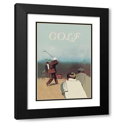 Long Drive, 1911 Black Modern Wood Framed Art Print with Double Matting by Unknown