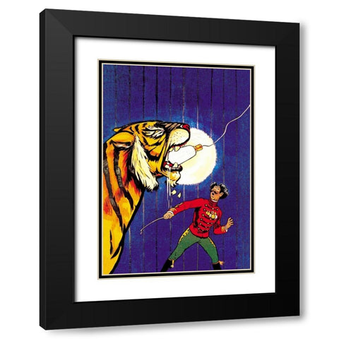Tigerlight Black Modern Wood Framed Art Print with Double Matting by Unknown