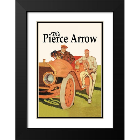 The Pierce-Arrow Black Modern Wood Framed Art Print with Double Matting by Unknown