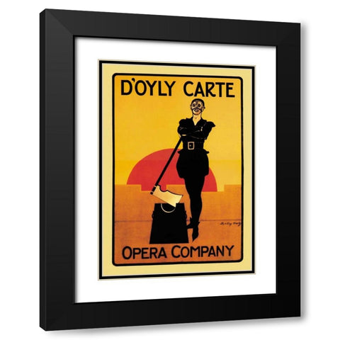 The Executioner: D Oyly Carte Opera Company Black Modern Wood Framed Art Print with Double Matting by Unknown