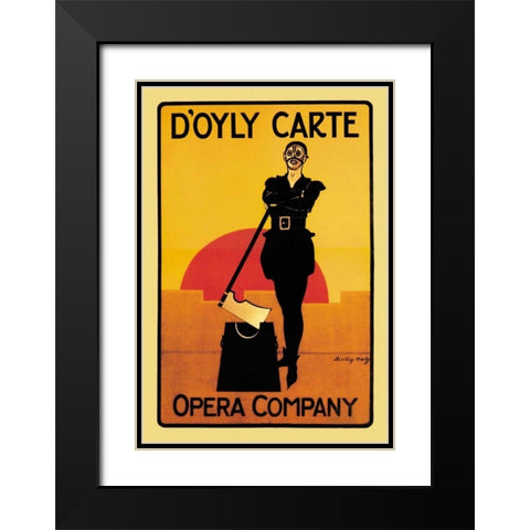 The Executioner: D Oyly Carte Opera Company Black Modern Wood Framed Art Print with Double Matting by Unknown