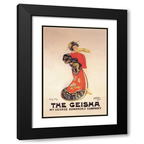 The Geisha: Mr. George Edwardes  Company Black Modern Wood Framed Art Print with Double Matting by Unknown