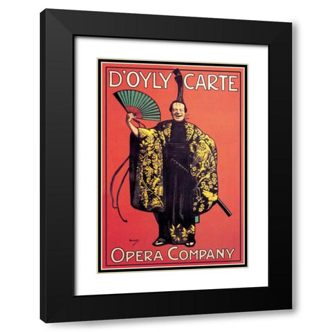 D Oyly Carte Opera Company (Asian Costume) Black Modern Wood Framed Art Print with Double Matting by Unknown