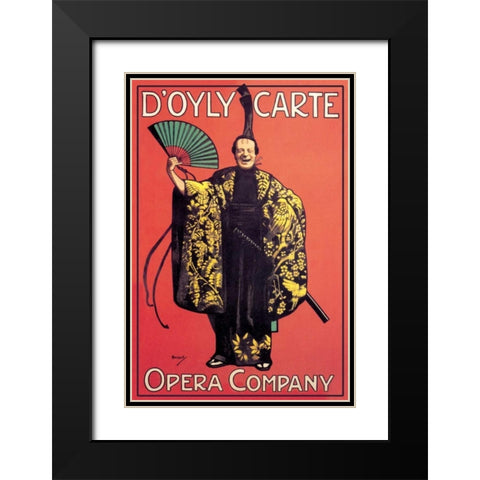 D Oyly Carte Opera Company (Asian Costume) Black Modern Wood Framed Art Print with Double Matting by Unknown