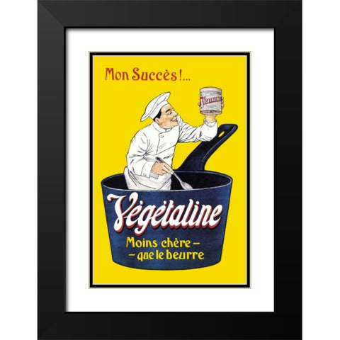 Vegetaline Black Modern Wood Framed Art Print with Double Matting by Unknown