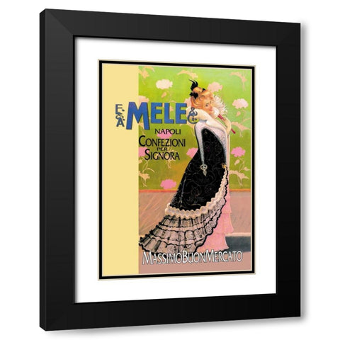 Confezioni per Signora, 1898 Black Modern Wood Framed Art Print with Double Matting by Villa, Aleardo