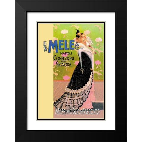 Confezioni per Signora, 1898 Black Modern Wood Framed Art Print with Double Matting by Villa, Aleardo
