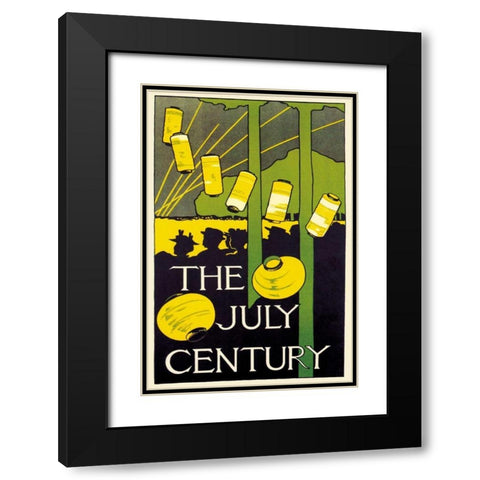 The July Century, 1895 Black Modern Wood Framed Art Print with Double Matting by Woodbury, Charles H.