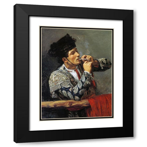 After The Bullfight 1873 Black Modern Wood Framed Art Print with Double Matting by Cassatt, Mary