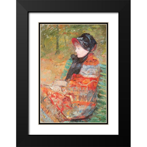 Profile Portrait Of Lydia 1880 Black Modern Wood Framed Art Print with Double Matting by Cassatt, Mary
