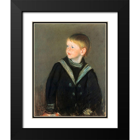 Sailor Boy Gardner As A Child 1892 Black Modern Wood Framed Art Print with Double Matting by Cassatt, Mary