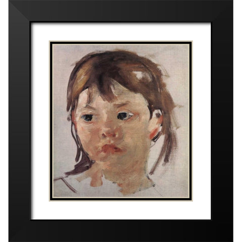 Sketch Of Mary Ellen 1899 Black Modern Wood Framed Art Print with Double Matting by Cassatt, Mary