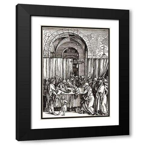 Life Of The Virgin Black Modern Wood Framed Art Print with Double Matting by Durer, Albrecht