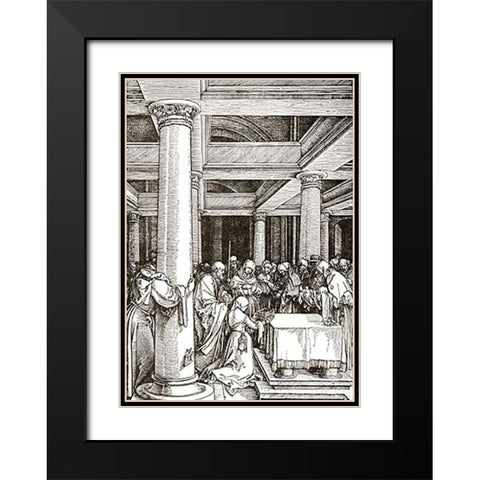 Life Of The Virgin 12 Black Modern Wood Framed Art Print with Double Matting by Durer, Albrecht