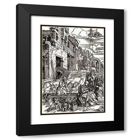 Life Of The Virgin 14 Black Modern Wood Framed Art Print with Double Matting by Durer, Albrecht