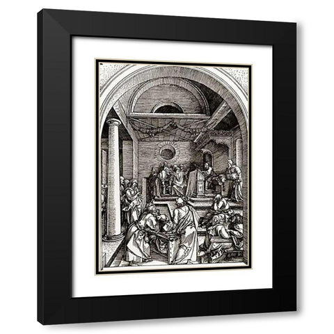 Life Of The Virgin 15 Black Modern Wood Framed Art Print with Double Matting by Durer, Albrecht