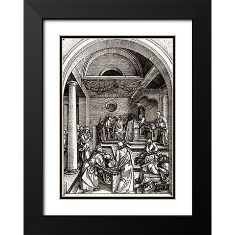 Life Of The Virgin 15 Black Modern Wood Framed Art Print with Double Matting by Durer, Albrecht