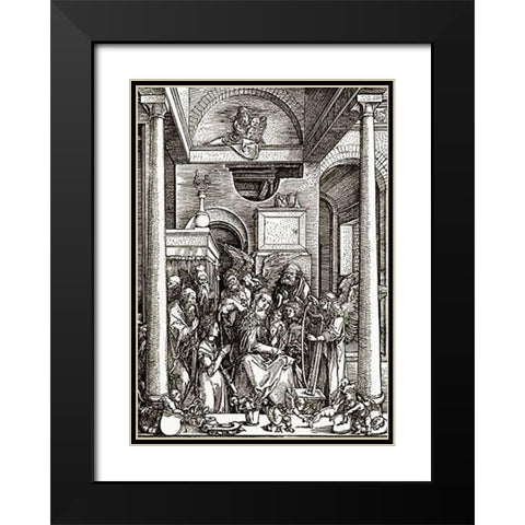 Life Of The Virgin 17 Black Modern Wood Framed Art Print with Double Matting by Durer, Albrecht
