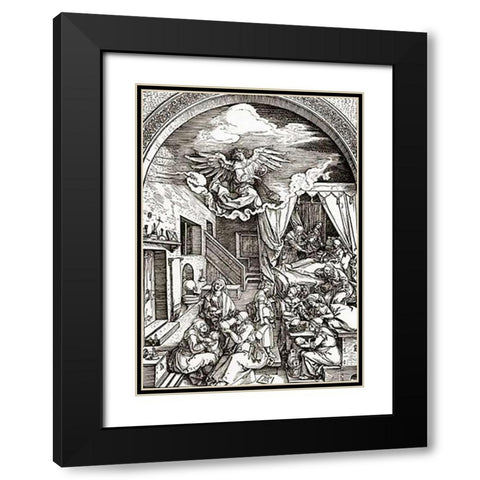 Life Of The Virgin 4 Black Modern Wood Framed Art Print with Double Matting by Durer, Albrecht