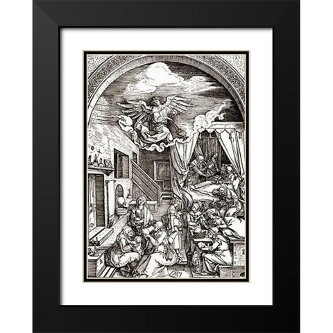 Life Of The Virgin 4 Black Modern Wood Framed Art Print with Double Matting by Durer, Albrecht
