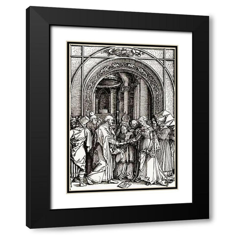 Life Of The Virgin 6 Black Modern Wood Framed Art Print with Double Matting by Durer, Albrecht