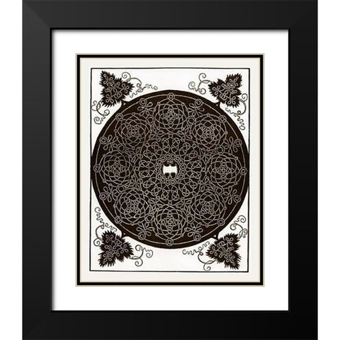 Six Knot Series 3 Black Modern Wood Framed Art Print with Double Matting by Durer, Albrecht