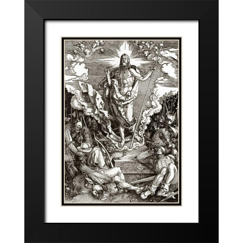 The Great Passion 12 Black Modern Wood Framed Art Print with Double Matting by Durer, Albrecht