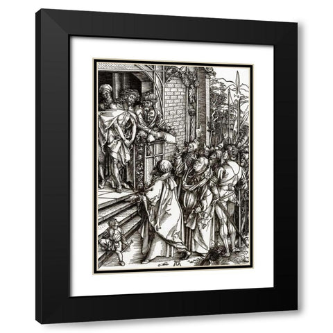 The Great Passion 3 Black Modern Wood Framed Art Print with Double Matting by Durer, Albrecht