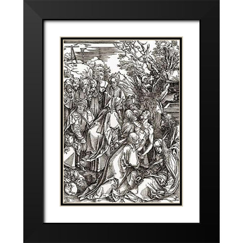 The Great Passion 7 Black Modern Wood Framed Art Print with Double Matting by Durer, Albrecht