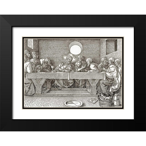 The Last Supper Black Modern Wood Framed Art Print with Double Matting by Durer, Albrecht