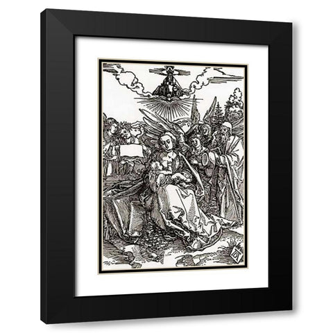 The Madonna With Joseph Black Modern Wood Framed Art Print with Double Matting by Durer, Albrecht