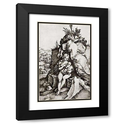 The Repentance Of St John Museumysostom Black Modern Wood Framed Art Print with Double Matting by Durer, Albrecht
