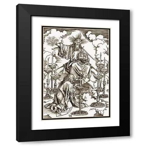 The Revelation Of St John 2 Black Modern Wood Framed Art Print with Double Matting by Durer, Albrecht